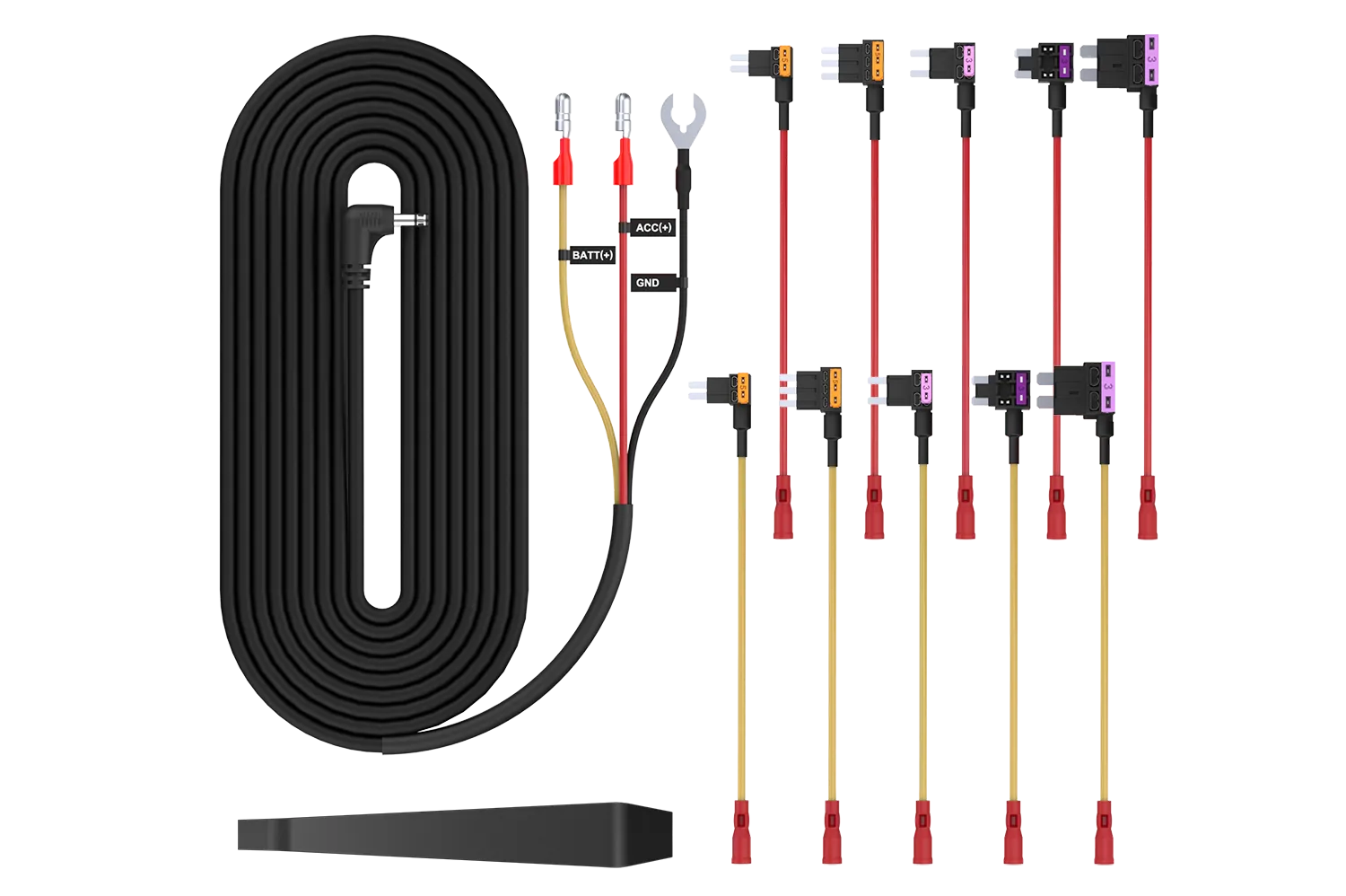 Dash cam power options — hardwire kit, OBD cable and battery pack explained