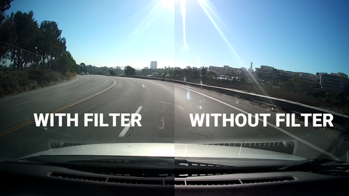 BlackVue CPL Filter BF-1 footage comparison with and without filter