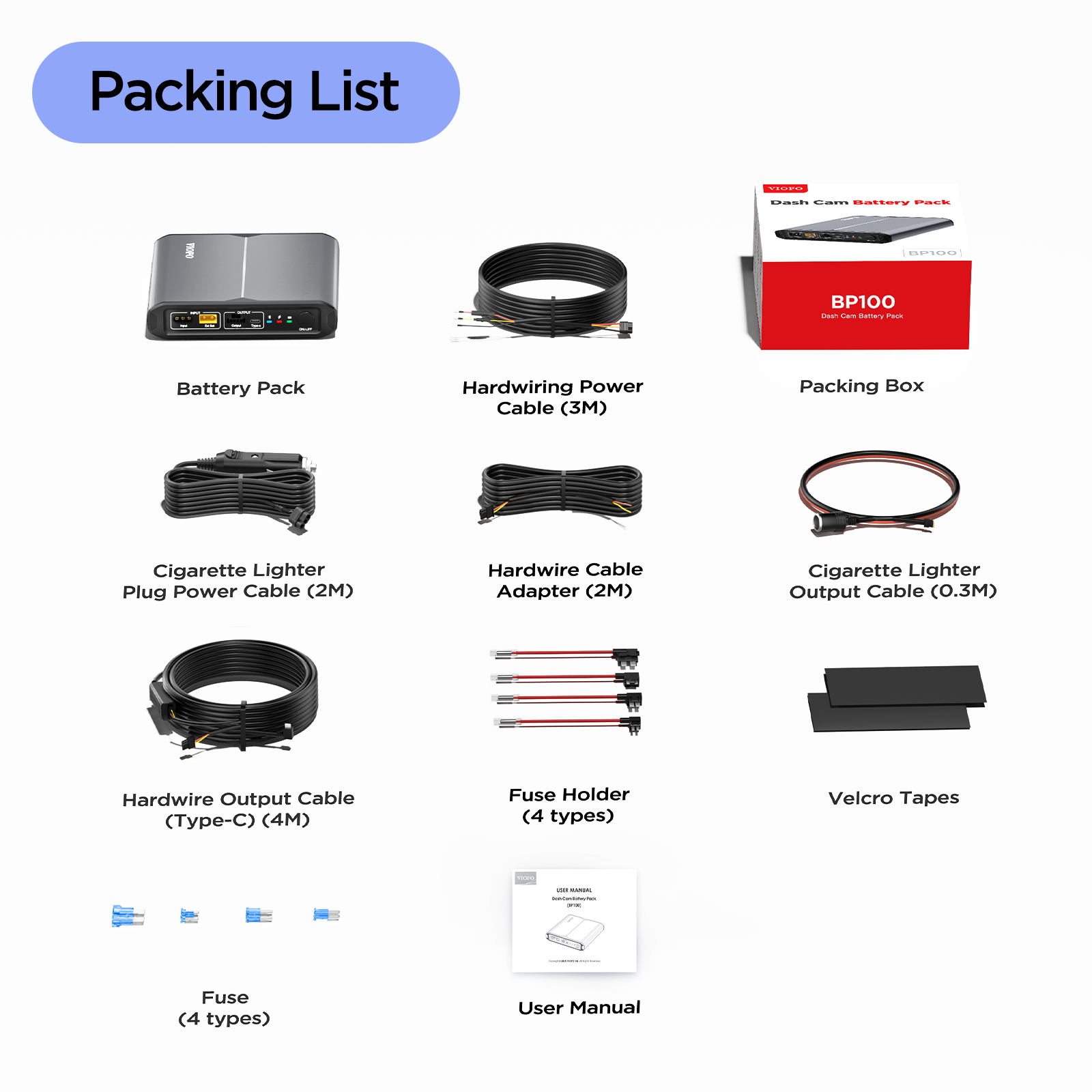 VIOFO BP100 7650mAh dash cam battery pack