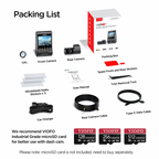 VIOFO A329S 2CH what's in the box packing list