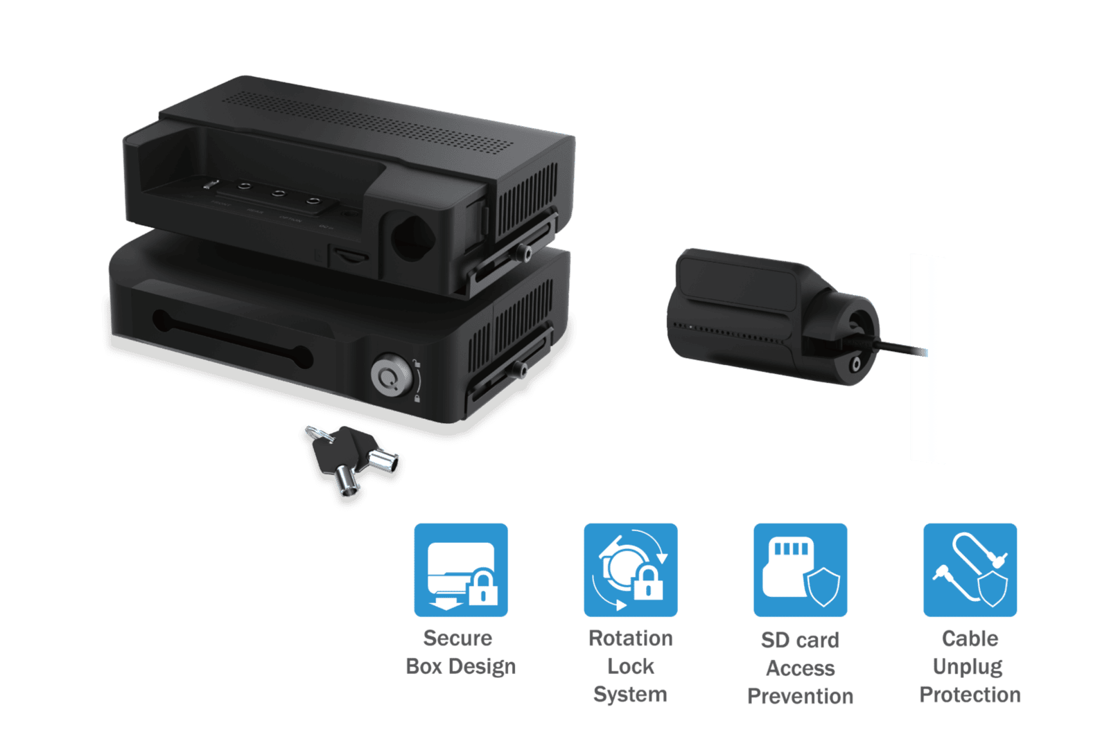 BlackVue DR770X Box Pro tamper-proof locked cover