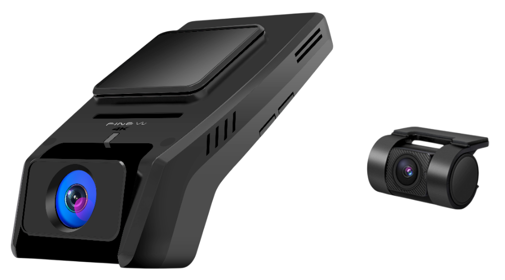 FineVu GX1600-2CH 4K front and 2K rear dash cam cameras