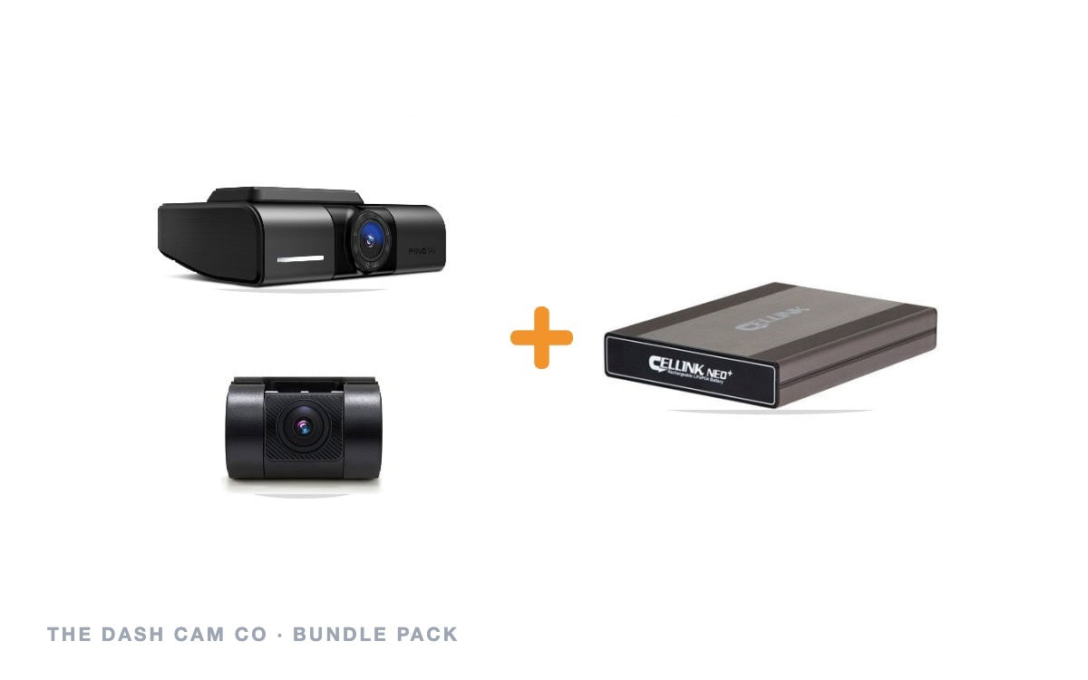FineVu GX4K 2CH + Cellink NEO 8S battery bundle - The Dash Cam Co