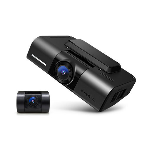 FineVu GX4K 2CH front and rear dash cam cameras — ultra-flush design