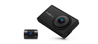 FineVu GX9000-2CH 2K dash cam with 3.5 inch IPS touchscreen, front and rear cameras