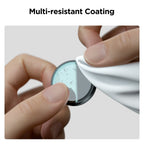 VIOFO CPL-200 scratch and dust resistant coated glass being wiped clean